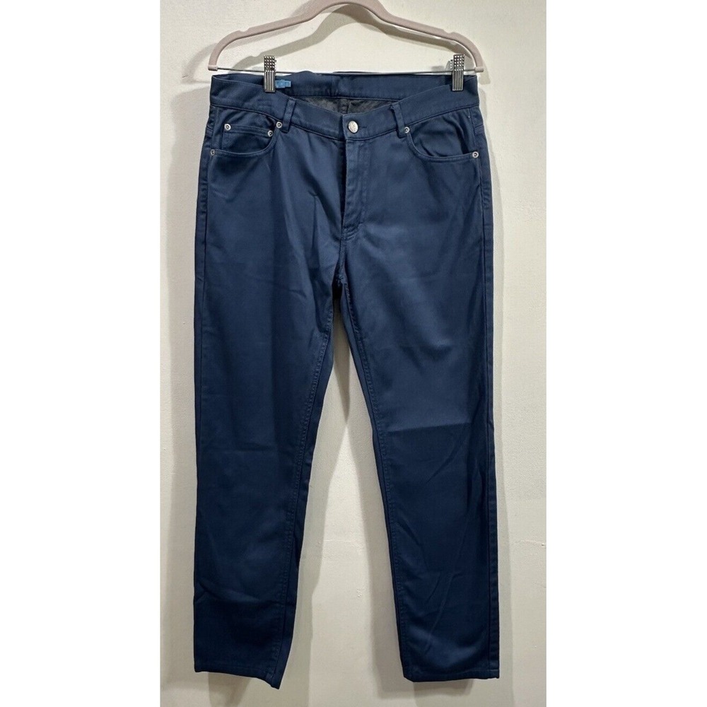 J McLaughlin Men's Blue Ribbet 100% Cotton Straight leg  Chino pants 32x30